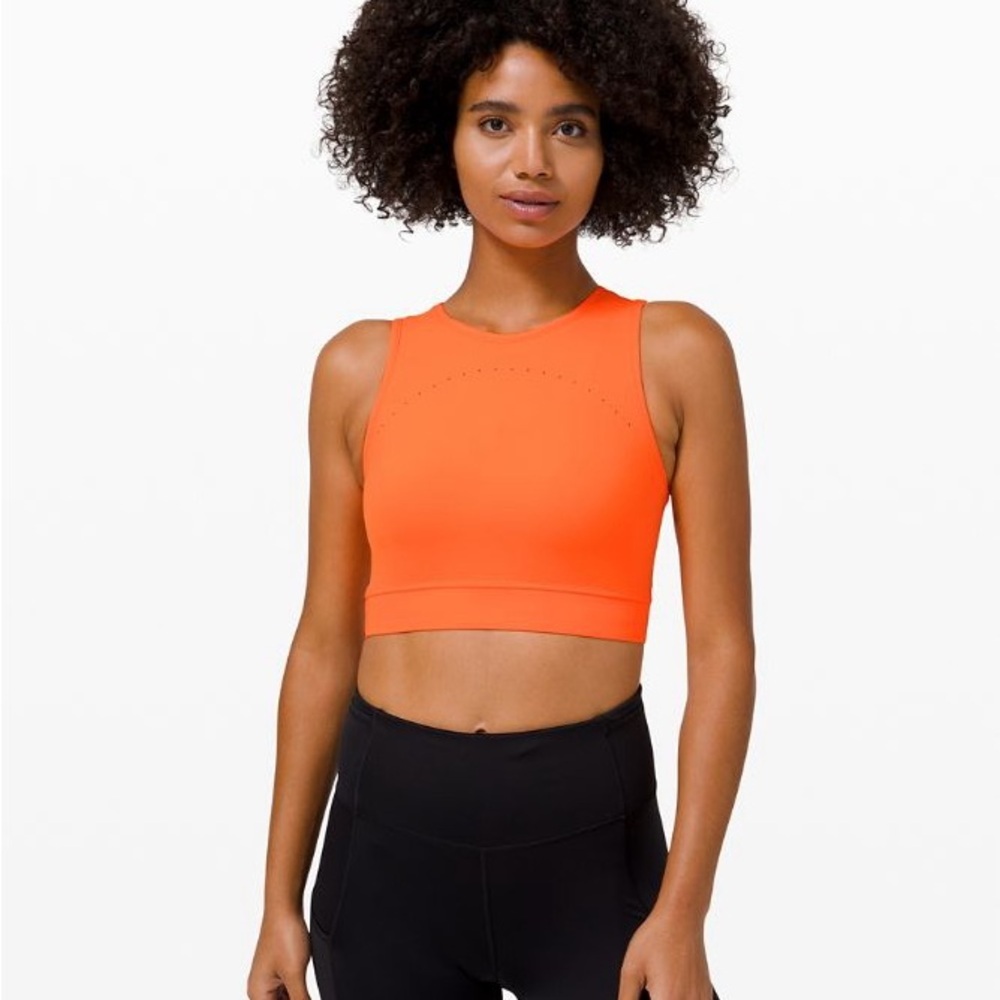 Lululemon Athletica Bright Orange Crop Top